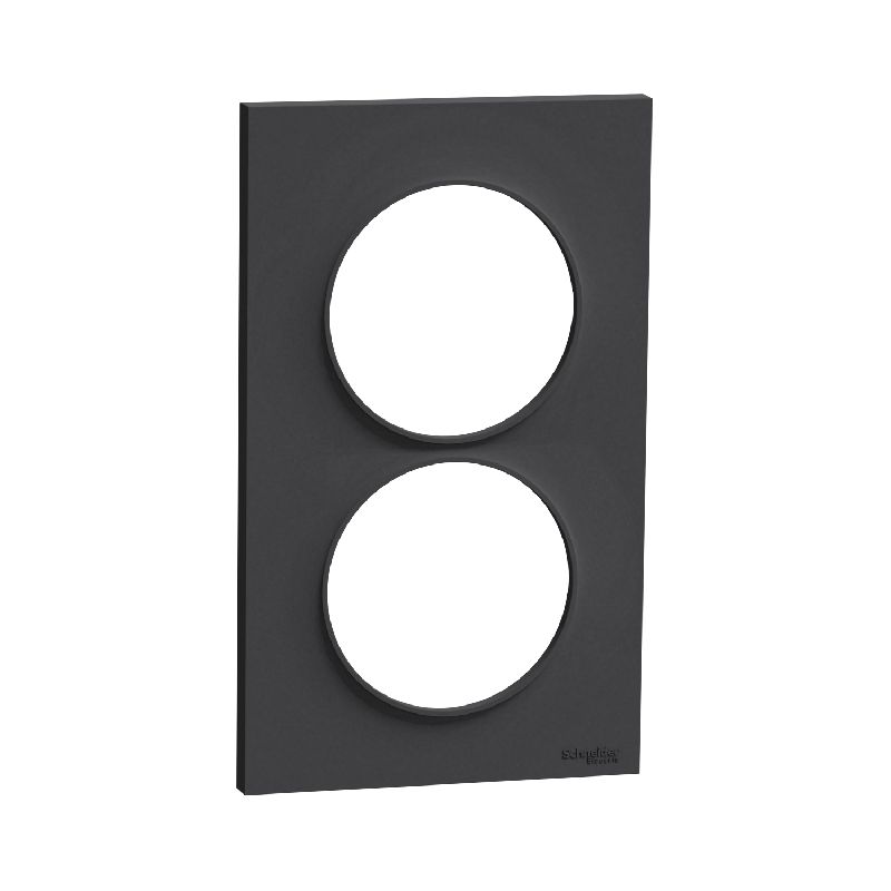 Odace Styl, plaque Anthracite 2 postes verticaux e S540714