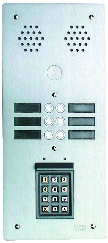 Plaq Alu 6Mm 2R 10T + S30 Ecla Urmet 7772/10C