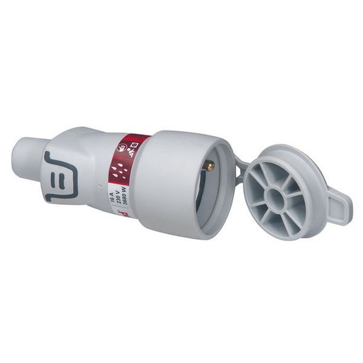 [LEG093829] Fiche Femelle Avec Terre 16 A Plastique Avec Volet De Protec legrand 093829