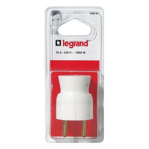 [LEG093901] Fiche 2P+T 16A Franco-Belge Portefeuille Sortie Laterale Pl legrand 093901