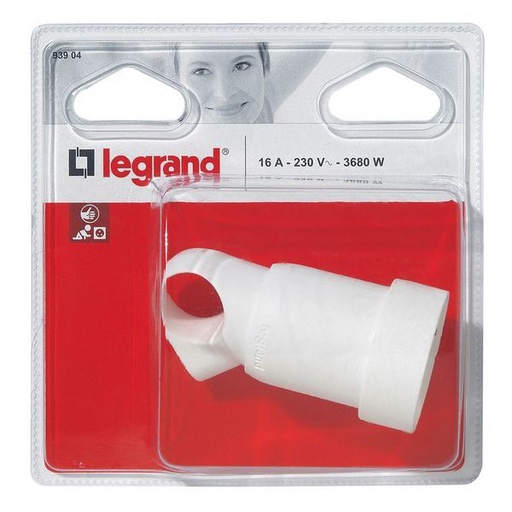[LEG093904] Fiche Femelle Avec Terre Plastique Annela 16A Avec Anneau - legrand 093904