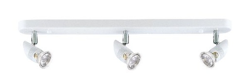 [ARI0442] Comete b3 - plaf./appl.mur 3 spots gu10, blanc, a/lpes led 6w 3000k 50 - 0442