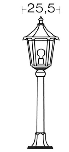 [ARI3061] Monaco - lant.+mat ip43 ik02, cuivré, e27 100w max., lampe non incl., - 3061