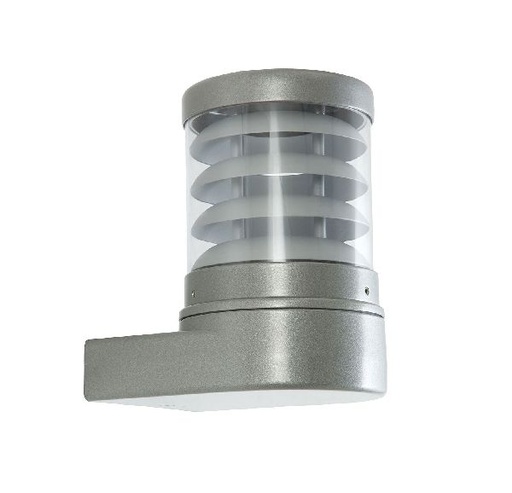 [ARI3122] Polo - applique mur ext. ip44 ik07, gris alu, e27 70w max., lampe non - 3122