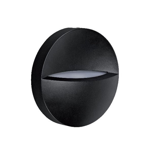 [ARI50217] Cantor - applique mur ext. ip65 ik07, rond, noir, led intég. 9,5w 4000 - 50217