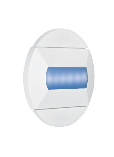 [ARI50412] Baliz - encastré mur rond, fixe, blanc, led intég. 0,46w bleu - 50412