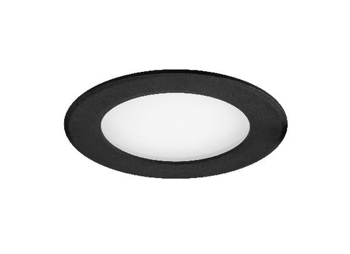 [ARI50919] Flat-iso-downlight ip20/65 recouvr., fixe, noir, led 8w 800lm 3000/4000k(cct) - 50918