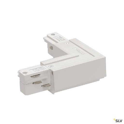 [DC1001520] EUTRAC connecteur 90°, terre extérieure, blanc RAL 9016 1001520