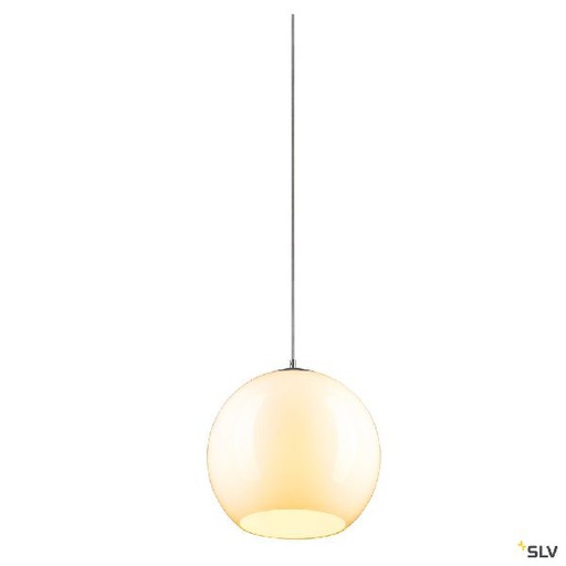 [DC1002046] BIG SUN, suspension intérieure, blanc/chrome, E27, 60W max, câble nu sans patère 1002046