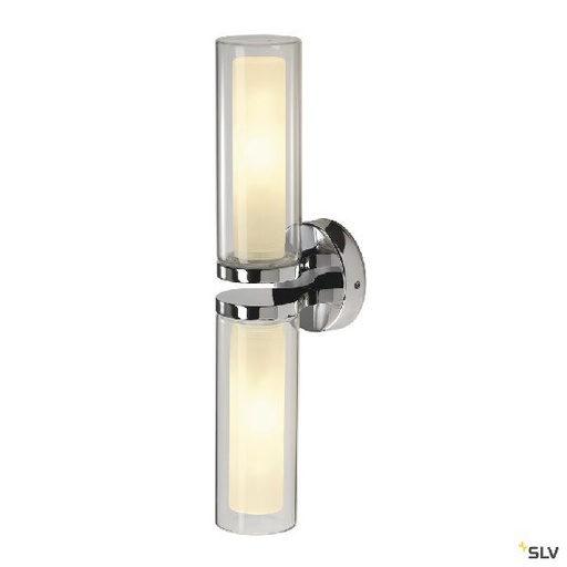 [DC1002229] WL 106, applique intérieure, double, chrome, E14, 2x 40W max, IP44 1002229