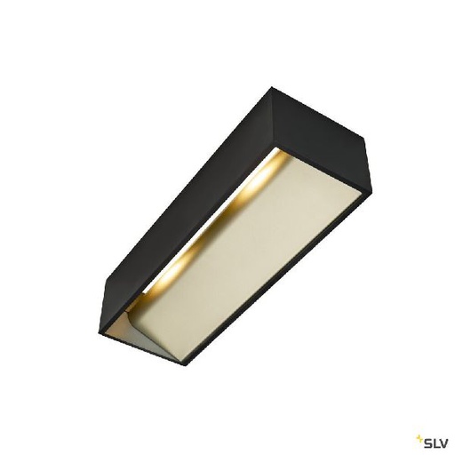 [DC1002842] LOGS IN L, applique intérieure, noir/laiton, LED, 17W, 3000K, variable 1002842