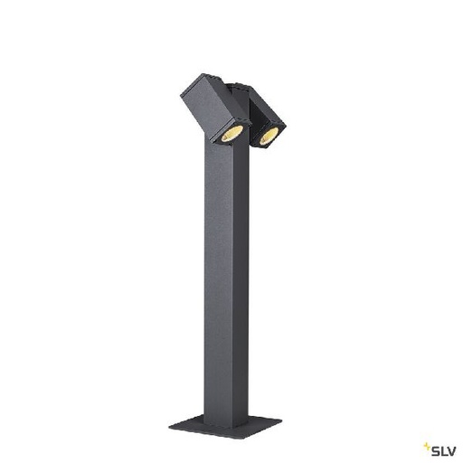 [DC1002871] THEO PATHLIGHT, borne extérieure, double, anthracite, GU10, 2x 7W max, IP44 1002871