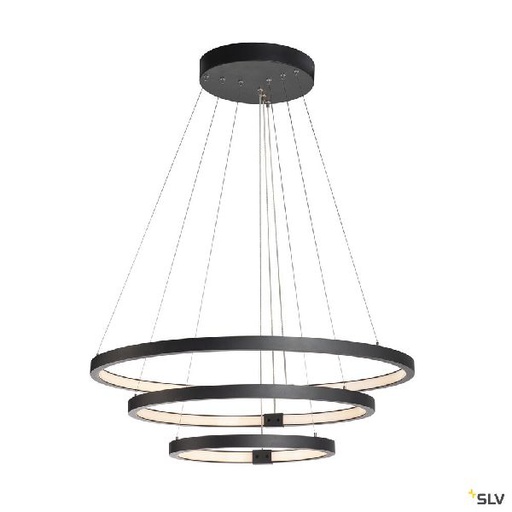 [DC1002913] ONE TRIPLE, suspension intérieure, noir, LED, 65W, 3000K/4000K, variable Dali 1002913