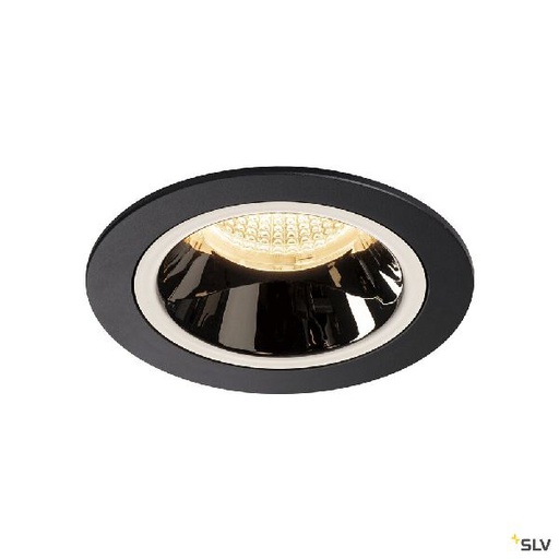 [DC1003870] NUMINOS® M, encastré de plafond, 40°, noir/chrome, LED, 17,55W, 3000K, IP20/IP44 1003870