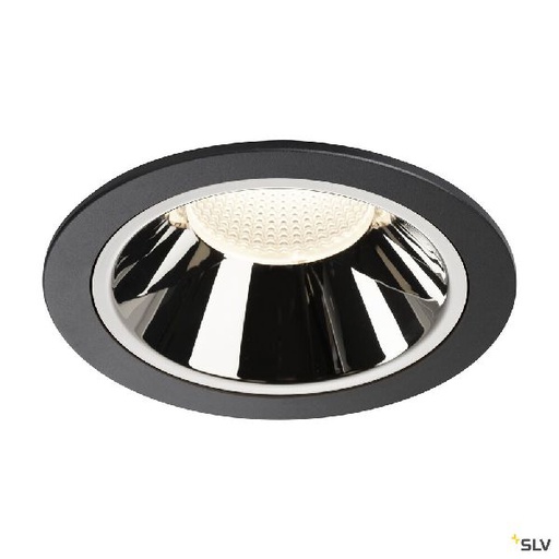 [DC1004041] NUMINOS® XL, encastré de plafond, 55°, noir/chrome, LED, 37,4W, 4000K, IP20/IP44 1004041