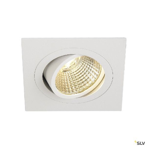 [DC113881] NEW TRIA 77, carré, LED, blanc mat, 9,1W, 2700K, 38°, alim et clip 113881