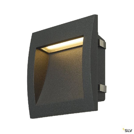 [DC233615] DOWNUNDER OUT L, encastré mural extérieur, anthracite, LED, 4W, 3000K, IP55 233615