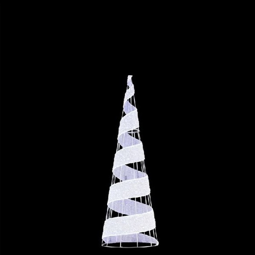 [FES-43431LED-P0] RIBBON TREE - Sapin ruban m x Ø1m -230V Blanc pétillant - Festilight 43431LED-P0