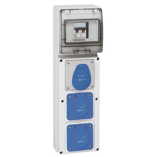 [LEG058933] Coffret Multprise Avec Disjoncteurs 1X2P+T 16A 230V + 2Pc Nf legrand 058933