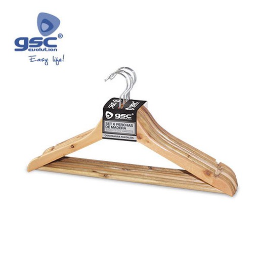 [GC002702551] Set de 6 cintres en bois | 002702551