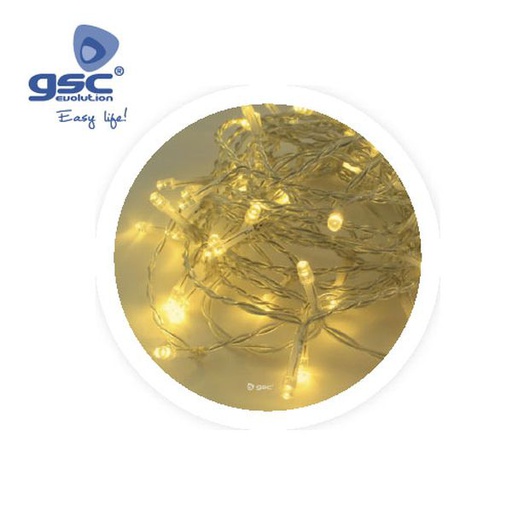 [GC005204467] Guirlande transparente 10M 8 fonctions 2700-3000K | 005204467