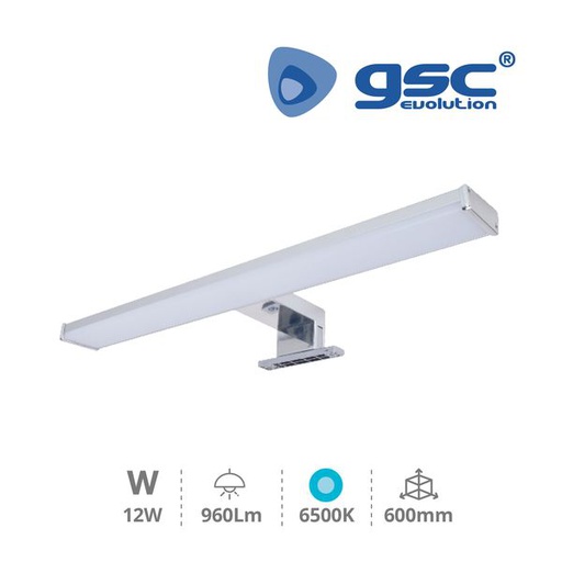 [GC001705232] Lampe de bain LED Chennai 12W 6500K IP44 | 001705232