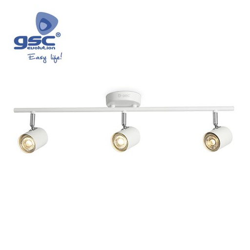 [GC001905359] Plafonnier triple linéaire GU10 Blanc | 001905359