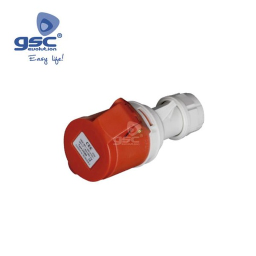 [GC002300387] Prise femelle 4P (3P+t) 32A 250V IP44 rouge | 002300387