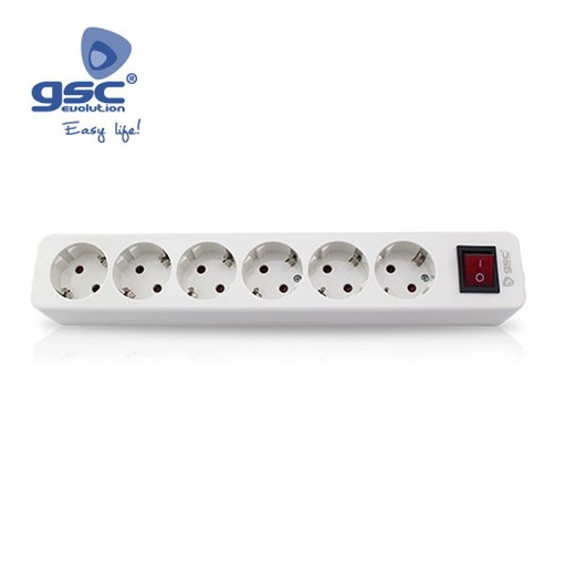 [GC000800230] Multiprises Espagnole Mega 6T. / Int. Sans Cable | 000800230