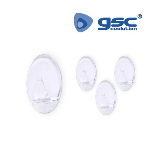 [GC500010003] Pack 4 Suspensions adhésives transparentes | 500010003