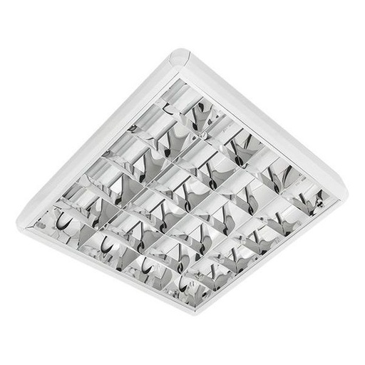 [Geo1570230032led] Luminaire saillie blanc reflecteur alu. 2x1200mm pour tubes LED 1570230032led