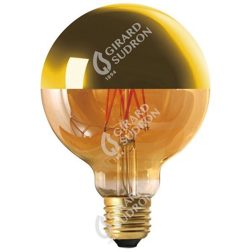 [GS15654] Globe d95 filament led calotte dore 8w e27 2700k 8 15654