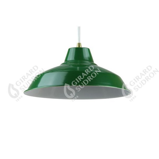 [GS301003] Abat-jour mtal industriel ø270mm vert sapin satin 301003