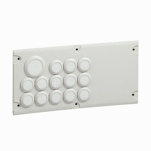 [LEG036496] Plaque Cabstop Ip55 28 Entrées Ø5Mm-Ø14Mm Et 2 Sorties Ø14Mm legrand 036496