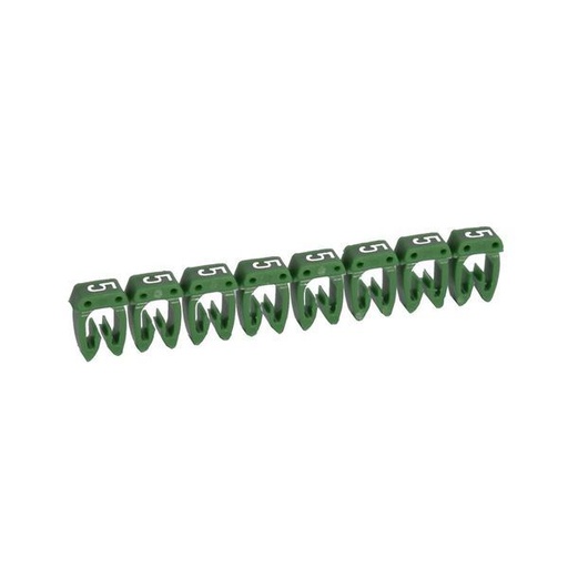 [LEG038235] Repère Cab 3 Pour Filerie 4Mm² À 6Mm² Avec Chiffre 5Vert legrand 038235