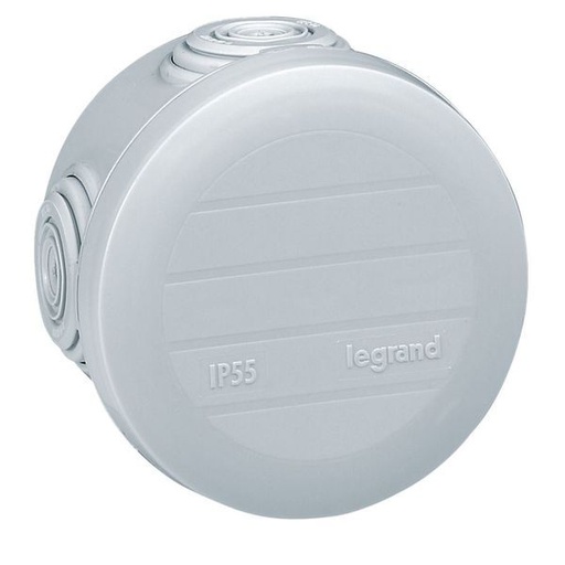 [LEG092001] Boîte De Dérivation Ronde Plexo Ø60Mm Hauteur 40Mm Gris Ra legrand 092001