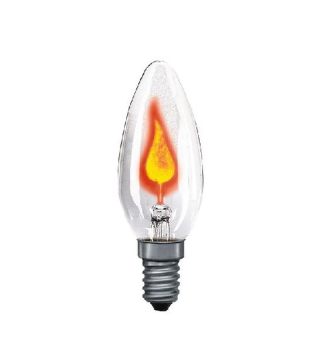 [PAU53000] Flamme Scintillante 3W E14 97mm 35mm Clair