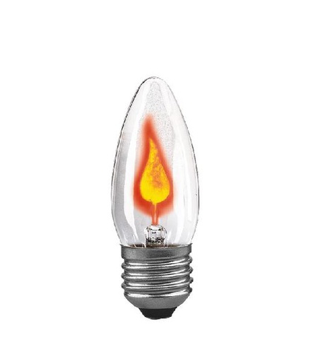 [PAU53100] Flamme Scintillante 3W E27 90mm 35mm Clair