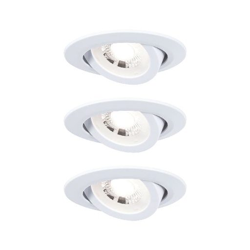 [PAU92985] Kit encastrés 3-stepdim orientable LED 3x6W 3000K 230V blanc dépoli/Pl