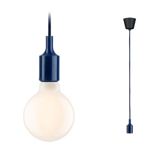 [PAU78430] Suspension Ketil Neordic max1x60W E27 bleu nuit 230V tissu/sil