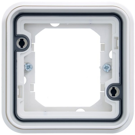 [HAG-WNA401BG] Support simple étanche avec griffes Cubyko pour montage encastré, IP55, Blanc WNA401BG