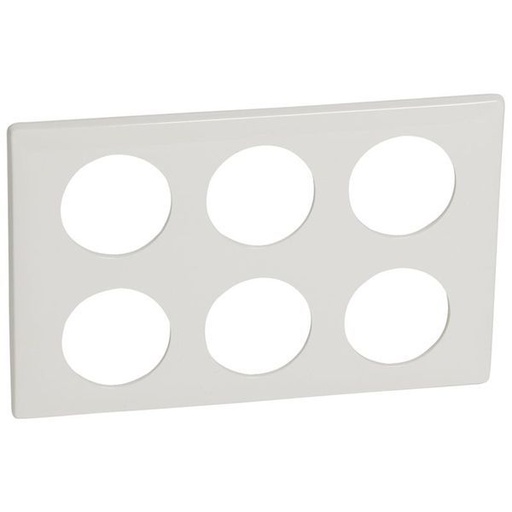 [LEG068609] Plaque Céliane Laqué 2X3 Postes Finition Blanc legrand 068609