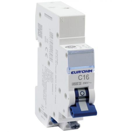 [EUROHM20310] Disjonteur 1P+N 10A Courbe C Connexion Rapide eurohm
