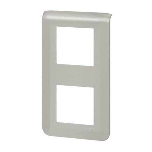 [LEG079322L] Plaque 2X2 Modules Alu Montage Vertical legrand 079322L
