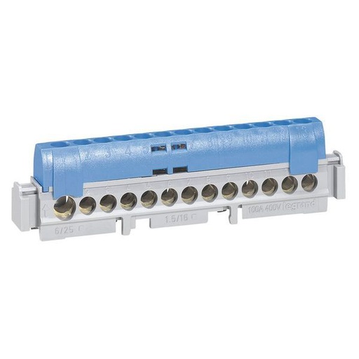 [LEG004844] Bornier De Répartition Isolé Ip2X Neutre 1 Connexion 6 À 25M legrand 004844