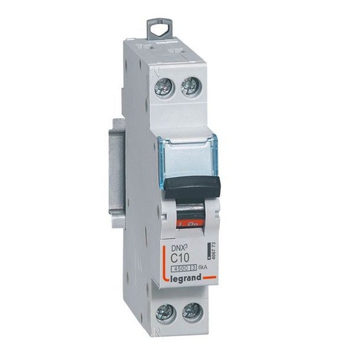 [LEG406773] Disjoncteur Dnx³ 4500 Vis/Vis U+N 230V~ 10A 4,5Ka Co legrand 406773