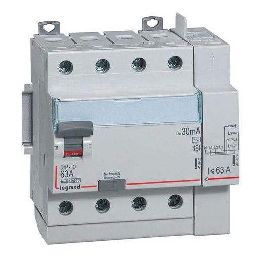 [LEG411652] Inter Diff Dx³-Id Vis/Auto Départ Haut 4P 400V~ 40A Typeac legrand 411652