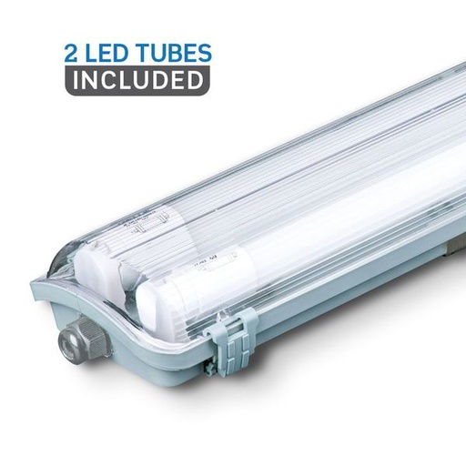 [VT-6387] VT-6387 Réglette étanche LED avec 2 tubes 18w 1,2m 4000k IP65