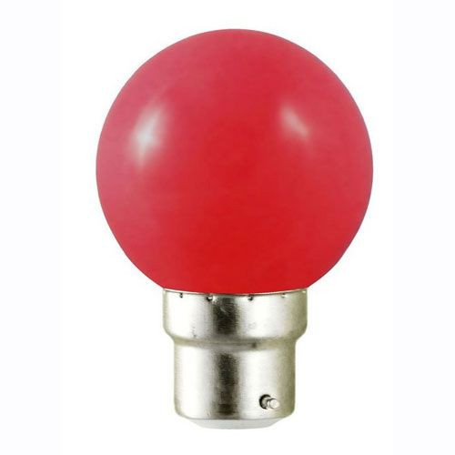 [L02461] LED sphérique B22 1W ROUGE 230V - L02461