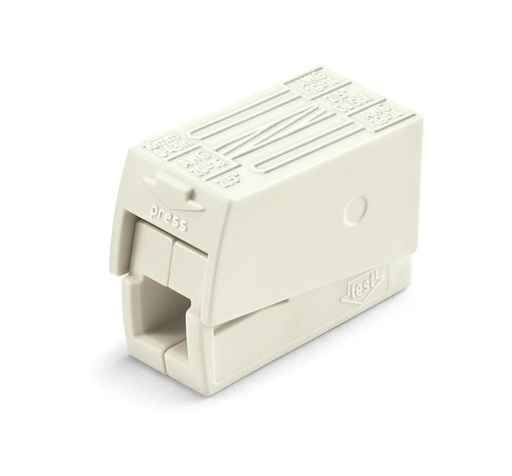 [WAG224-112] Borne wago pour luminaires 2,5 mm2 / 2 rigides - 1 souple - Wago 224-112